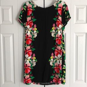 New Old Navy Tropical Black Sheath Dress Large